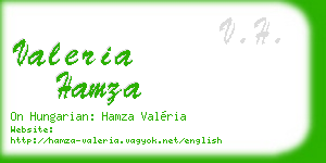 valeria hamza business card